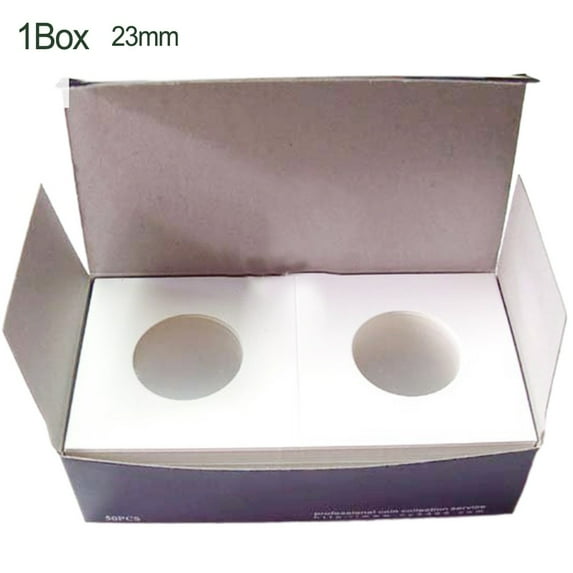 SUKIY 12 Specifications Coin Holders Stamp Coin Storage Square Cardboard Box
