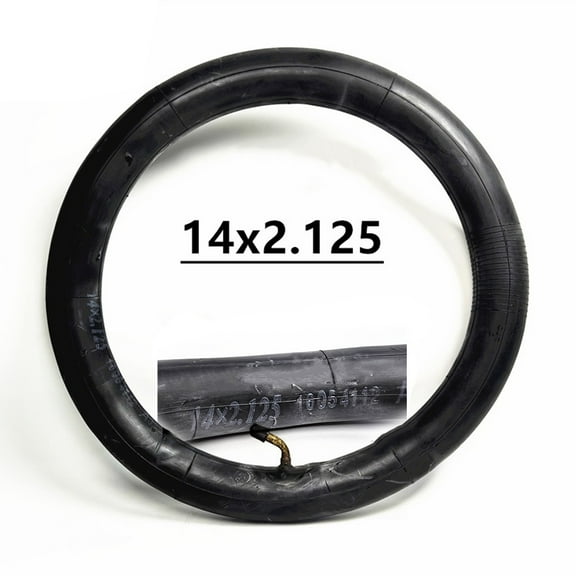 SUKIY 14 Inch 14X2.125 Inner Tube For Electric Bike Wheelbarrow Metal Bent Valve