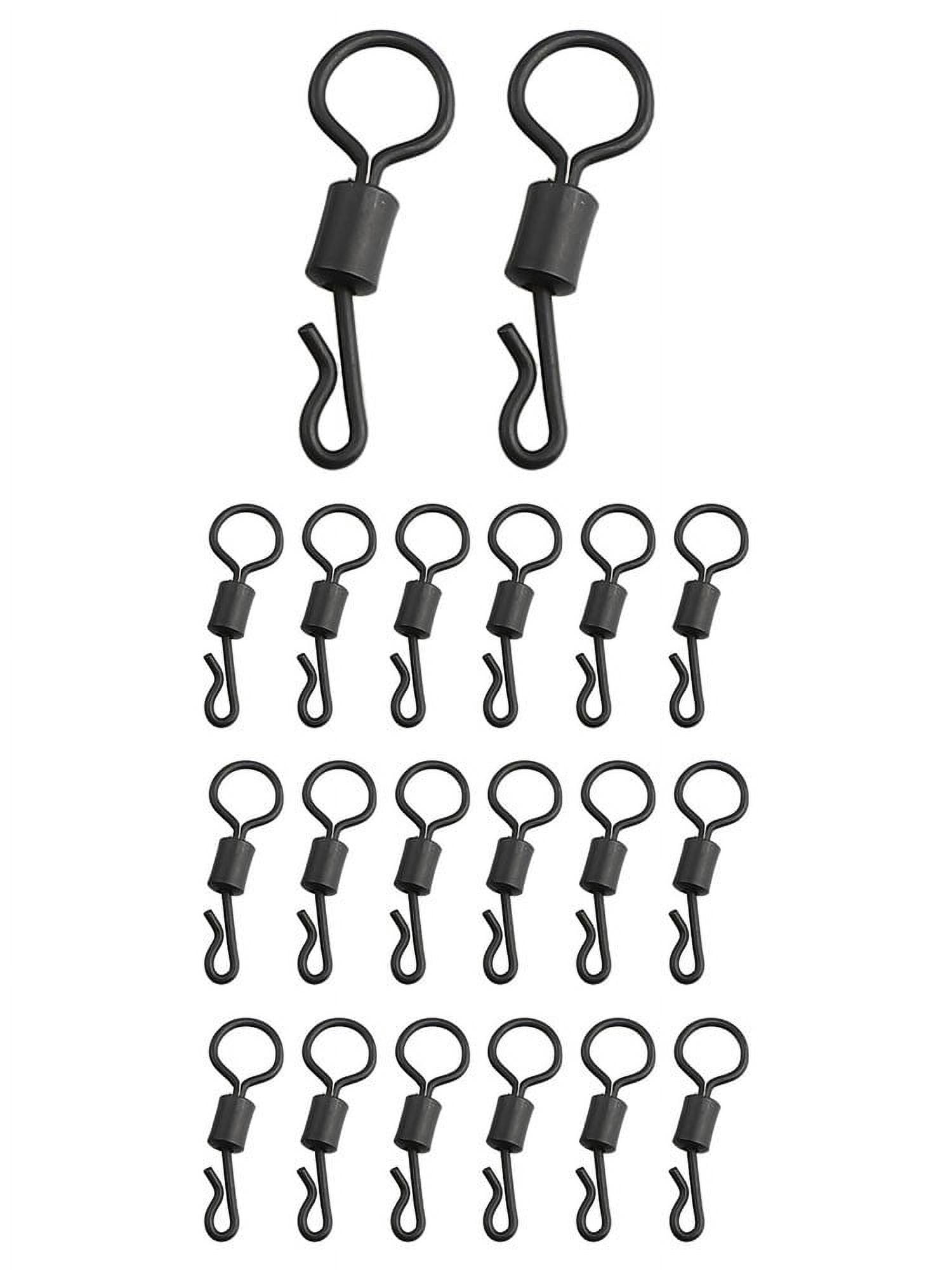 SUKIY 20pcs Carp Fishing Terminal Tackle QC Rigs Snap Swivels Quick