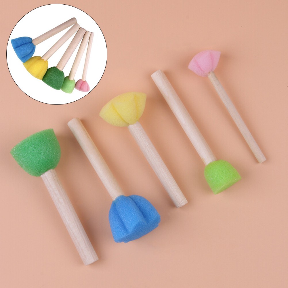 SUKIY Children'S Painting Supplies Roller Paint Brush Sponge Brush 5