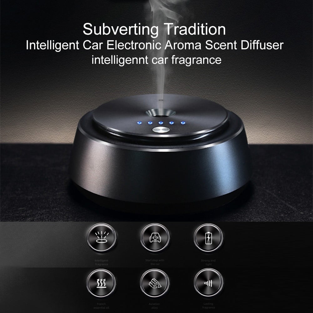 SUKIY Intelligent Car Air Fresheners Scents Adjustable Fragrance Diffusers Freshener Aromas Machine for Office Travel Home Vehicle (Black)
