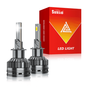 SUKSIO H7 LED Bulbs, 60000LM 800% Brightness Pure White 6000K Plug & Play , 1:1 Size,IP68Waterproof Fog Light, Pack of 2