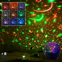 SUKVPSI Galaxy Star Projector Night Light for Kids Bedroom, USB Star & Moon Projection Lamp, Colorful Rotating LED Party Decor