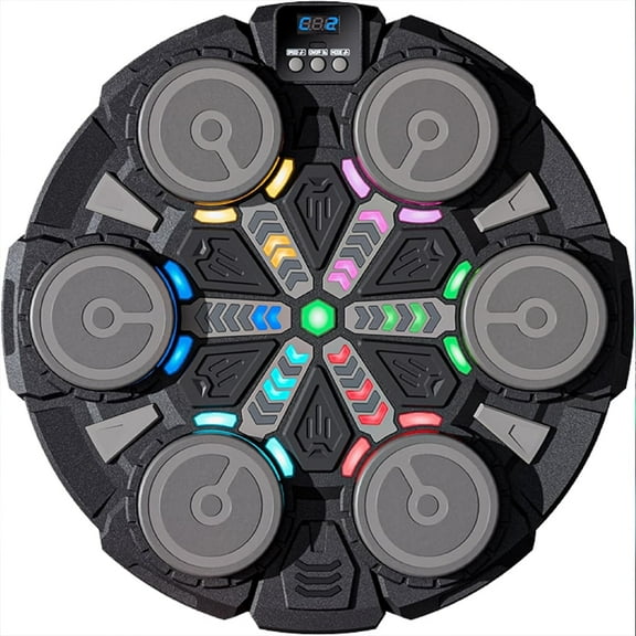 SUKVPSI Music Boxing Machine for Kids, Bluetooth Wall Mounted Punching Workout Equipment with Rhythm Lights & Gloves, Sport Toys Gifts for 6,7,8,9,10+ Year Old Boys Girls Home Funny Exercise