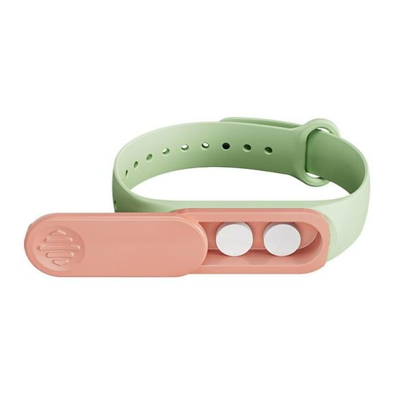 SUKVPSI Portable Pill Bracelet, Travel-Friendly & Waterproof Pillbox with Adjustable Strap, 360° Quick-Open Lid, Stylish Daily & Elderly Medication Management (Green)