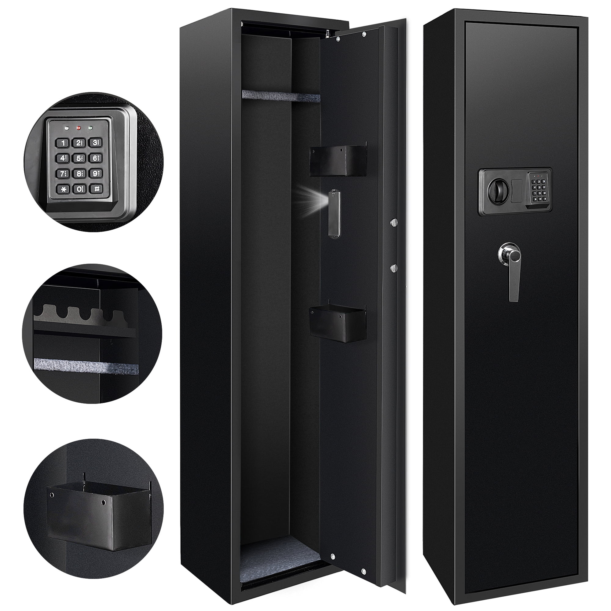 SULIVES Large Gun Safe: 5-7 Rifle Security, Quick Access Password Lock ...