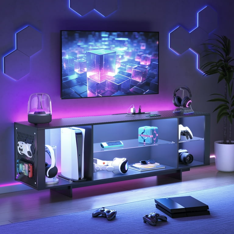 SULIVES Gaming Entertainment Center for PS5 with Power Outlet