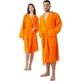 thumbnail image 1 of SULTAN'S GEM Lightweight Hooded Cotton Robe for Men and Women, Turkish Cotton Bathrobe, Unisex Dressing Gown, 1 of 11