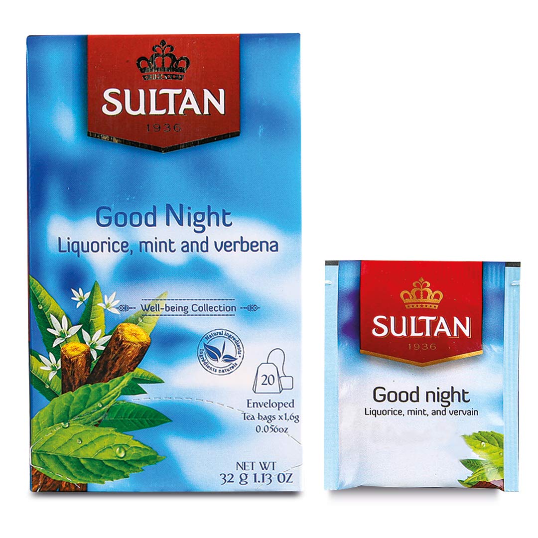 SULTAN TEA Good Night, Moroccan Tea with Liquorice, Mint and Verbana