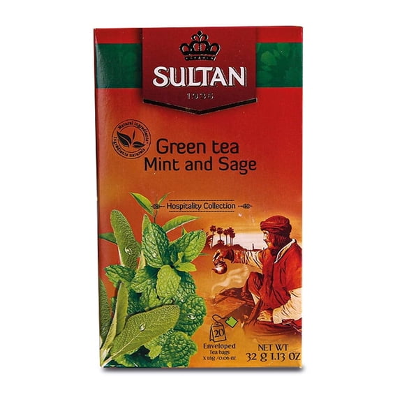 SULTAN TEA Moment Of Relaxation, Moroccan Tea with Camomile and Green Anise Herbal Green Teas (Single Pack - 20 Tea Bags)