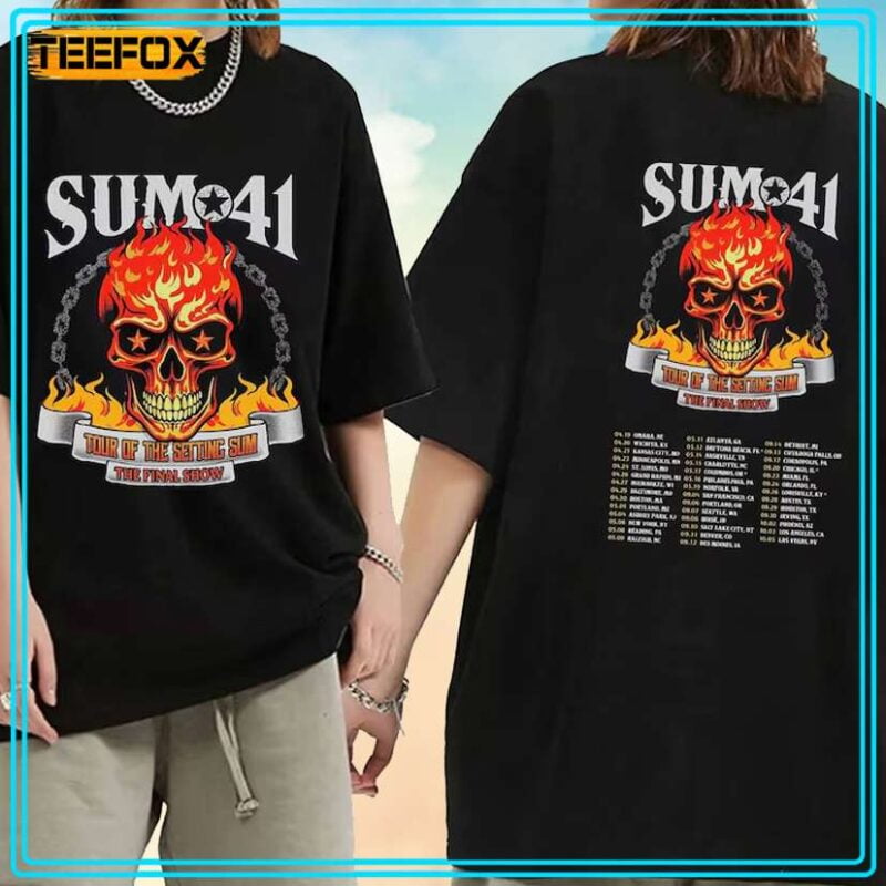 SUM 41 Announces Final Headlining World Tour 20242025 TShirt