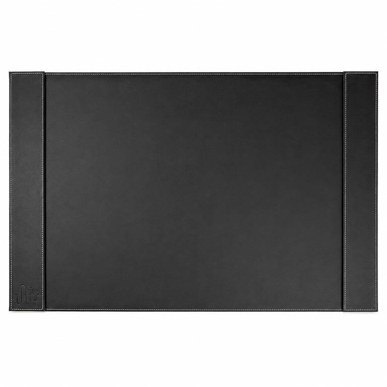 SUM Edge Series Vegan Leather Desk Pad, Hard Surface with Side
