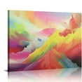 thumbnail image 1 of SUMAAFU Rainbow Clouds Wall Decor Canvas Art Ready To Hang Home Decor 20x16in, 1 of 6