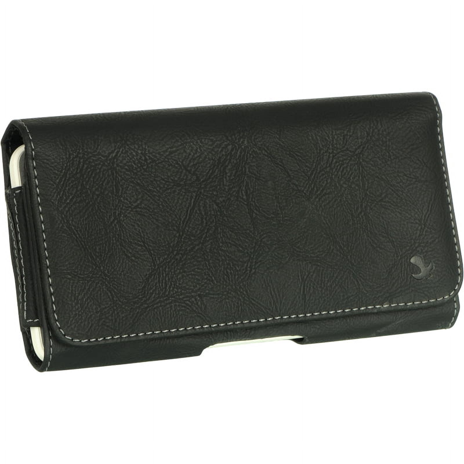 SUMACLIFE (Black) Horizontal Matte Protective Holster Phone Pouch with Belt Clip (Fits 6.5 inches by 3.5 inches)