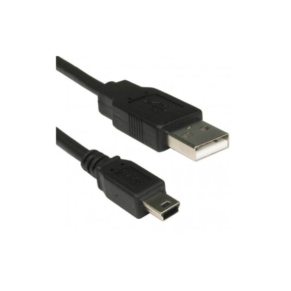 SUMACLIFE Black Mini USB (Mini B Plug) Data Sync Charging Cable for Android Phones, Tablets, etc (3 Pack)