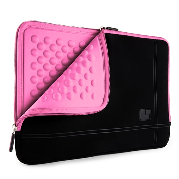 SUMACLIFE Microsuede Compact Padded Carrying Sleeve with Rear Pocket for 12", 13", 13.3" inch Notebook / Ultrabook / Laptop Devices