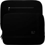 SUMACLIFE Microsuede Compact Padded Carrying Sleeve with Rear Pocket for 14, 15, 15.6 inch Notebook / Ultrabook / Laptop Devices