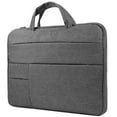 thumbnail image 1 of SUMACLIFE Universal Nylon Padded Hybrid Sleeve & Briefcase Bag For 13"/ 14" Inch Laptops With Hideaway Handles, Microfiber Interior, And Protective Exterior For School, Travel, and Work (Grey), 1 of 4