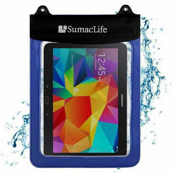 SUMACLIFE Waterproof Triple Zip Clear Case Carrying Bag (with Lanyard) for Tablets up to 12in x 9.25in