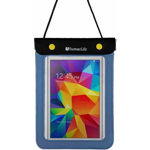 SUMACLIFE Waterproof Triple Zip Clear Case Carrying Bag (with Lanyard) for Tablets up to 8.5in x 6in