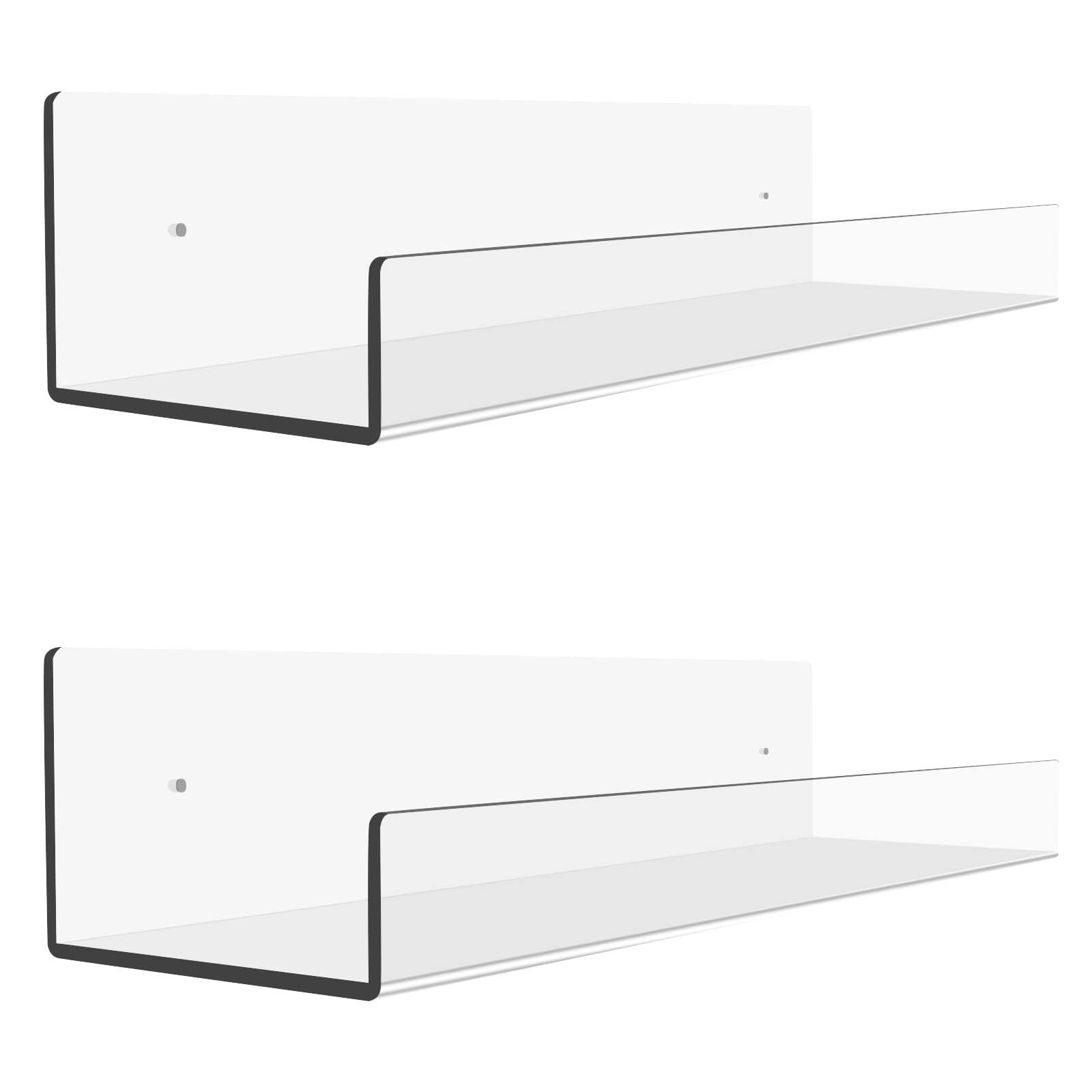 SUMAIDA Floating Shelf, Clear Acrylic Shelf 15" Invisible Floating