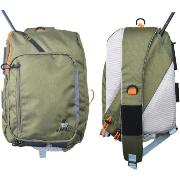 SUMATO Dual-Rod Quiver Tenkara Sling Pack - Lightweight and Comfortable Rod Quiver with 5-Pocket Storage - Unisex, Adjustable, Multi-Use Outdoor Gear