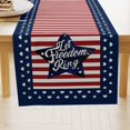 thumbnail image 1 of SUMAX1989 4th of July Independence Day Table Runner Let Freedom Ring Stripes and Stars Decor for Kitchen Dining Table Home Holiday Party Decor 13x72 Inch, 1 of 1
