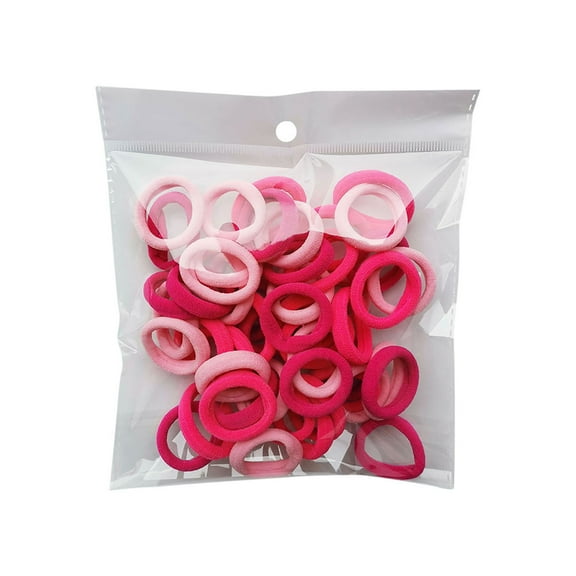 SUMDUINO 3cm Hair Loop, Small Hair Rope, No Damage To Hair, Leather Sleeve, No Seam, Rope, Baby Towel Loop, 50 Rubber Bands,Styling Tools for Women