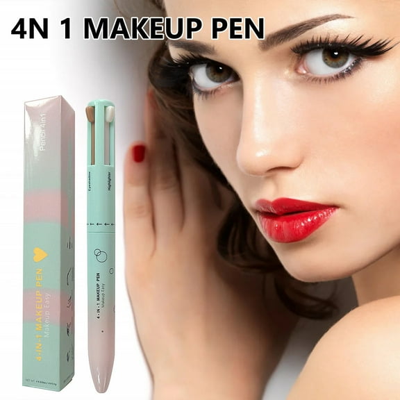 SUMDUINO 4-in-1 Makeup Pencil 4-in-1 Makeup Pencil 4-Color Lip Line Highlight Eye Shadow Eyebrow Pencil 4in1,Waterproof Eyebrow Pen