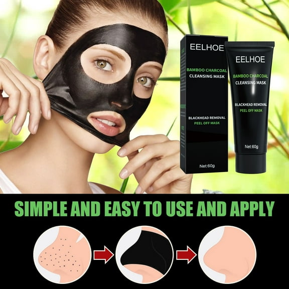 SUMDUINO Charcoal Blackhead Removing And Peeling Facial Mask T-Zone Oil Control Deep Cleaning Pore Applying Tearing Facial Mask Deep Cleansing, Moisturizing