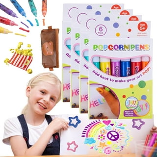  DIY Bubble Popcorn Drawing Pens, Magic Puffy Pens Popcorn Pens,  Magic Color Puffy Paint Pen, Popcorn Color Markers 3D Art Safe Pen, Magic  Puffy Pens for Kids, Magic Popcorn Pen (2PC)