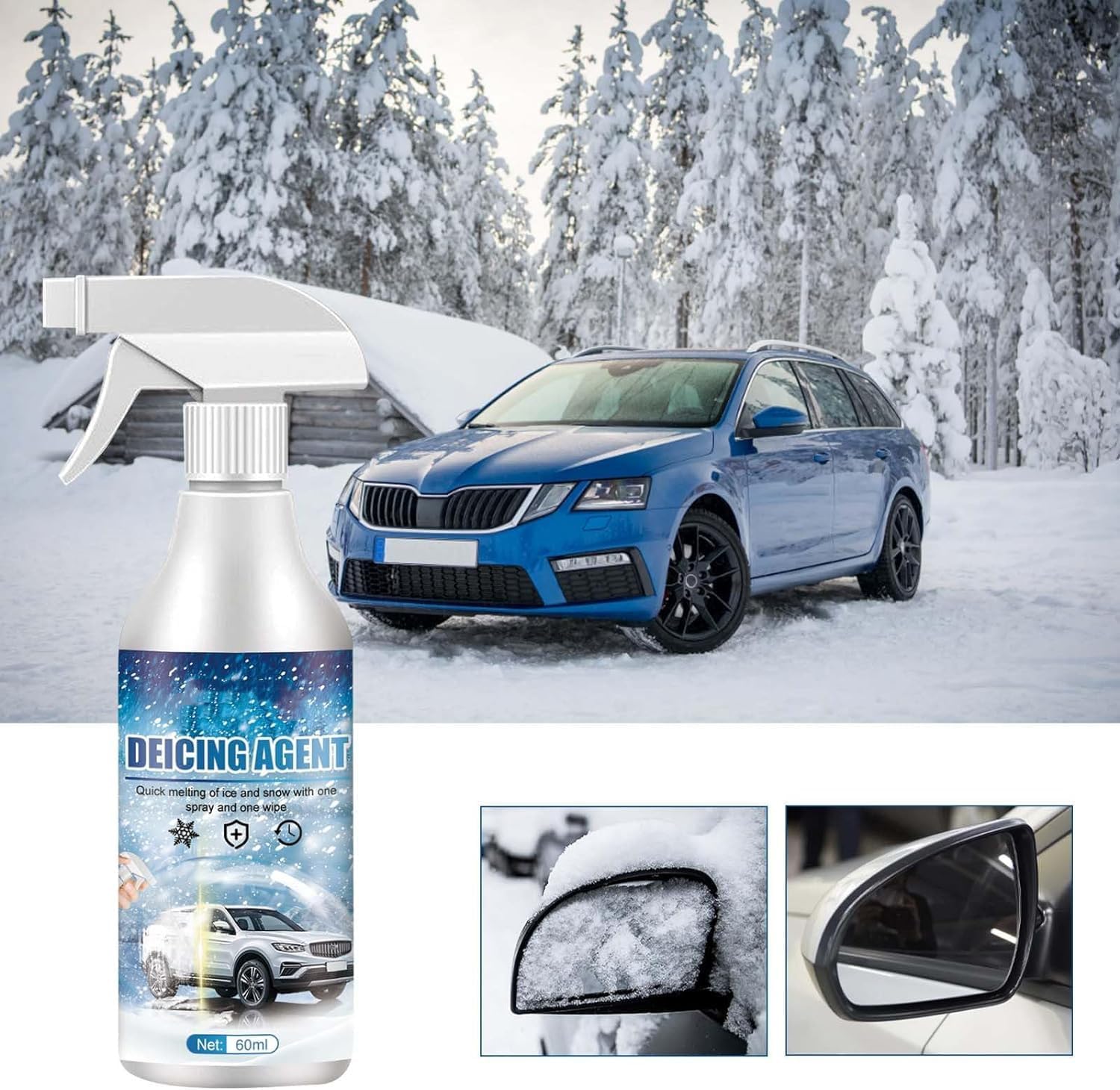 SUMDUINO De Icer For Car Windshield, Auto Windshield Deicing Spray