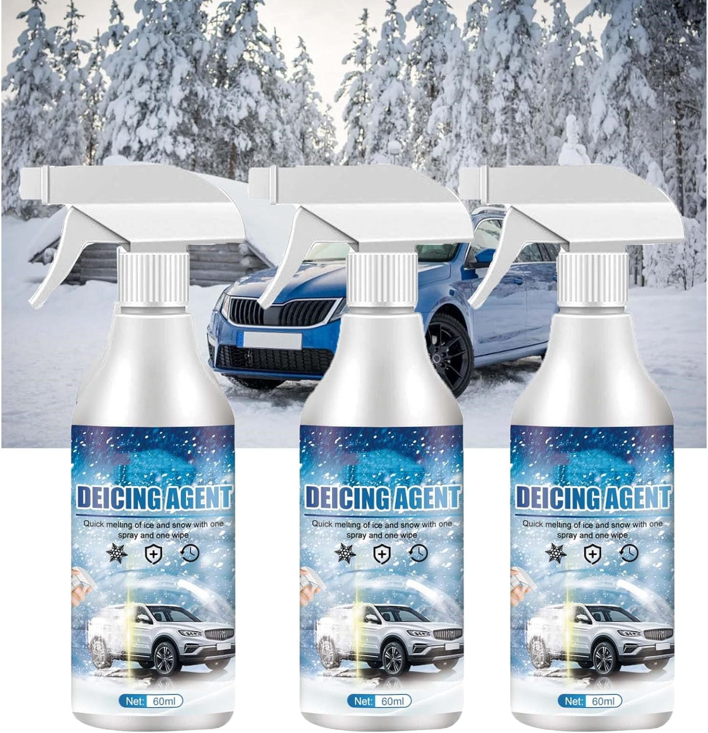 SUMDUINO De Icer For Car Windshield, Auto Windshield Deicing Spray