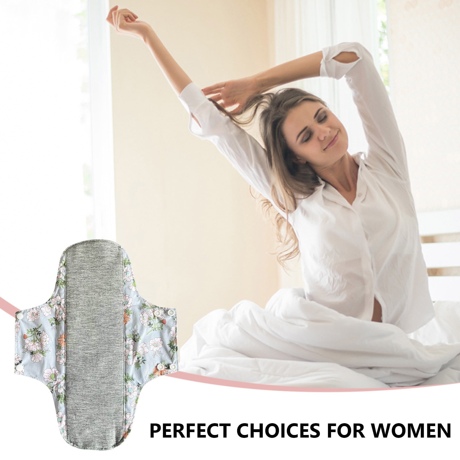 SUMDUINO Graphene Cotton Sanitary Napkins Single Guide Pads Leakproof