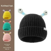 SUMDUINO Monster Tentacle Hat for Adults Kids Light Up Christmas Hat Winter Knit with Tentacles Monster Eyes Xmas Party Hat Headwear