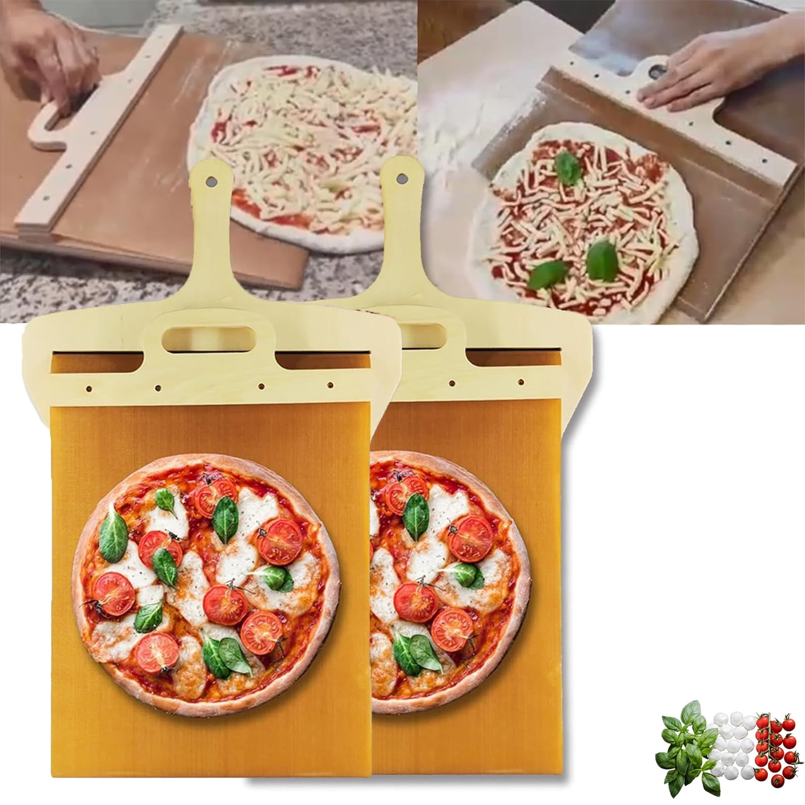 Sliding Pizza Shovel-Pizza Peel Pizza Paddle with Handle, Pizza Spatula  Paddle