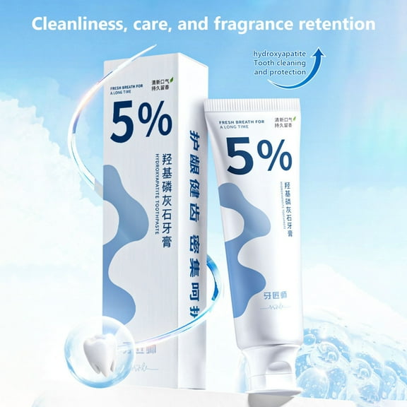 SUMDUINO Teeth Whitening Toothpaste, Hydroxyapatite Toothpaste Intensive Repair Oral Care Fresh Breath Protection Toothpaste
