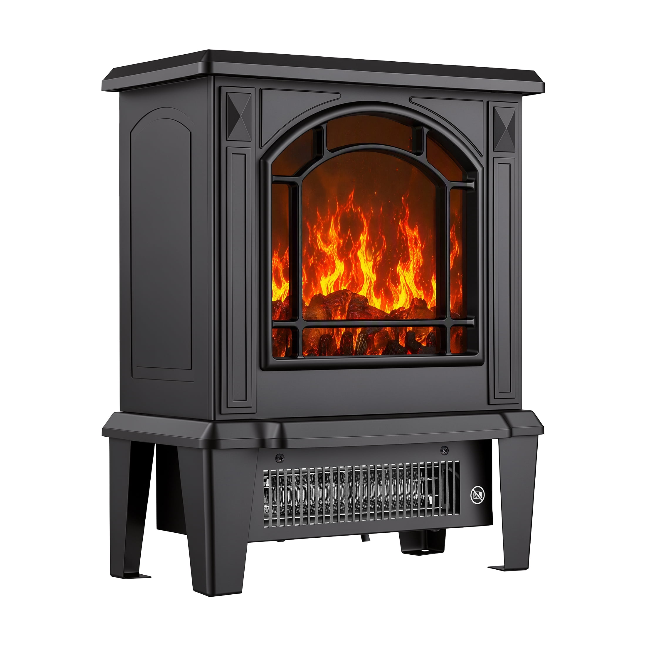 SUMELL 1400W Compact Electric Fireplace Heater,215 sq ft Freestanding ...