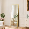 thumbnail image 1 of SUMELL 58"x19" Rectangle Full Length Mirror, Full Body Floor Standing Wall Mount Leaning, Gold, 1 of 2