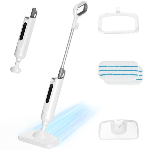 SUMELL Steam Mop for Hardwood, Tile & Laminate Floors,White Gray