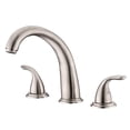 thumbnail image 1 of SUMERAIN 2 Handle Widespread Roman Tub Faucet High Flow, Brushed Nickel, 1 of 7