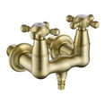 thumbnail image 1 of SUMERAIN 3-3/8" Tub Wall Mount Clawfoot Bathtub Faucet Two Cross Handles Brushed Gold…, 1 of 9