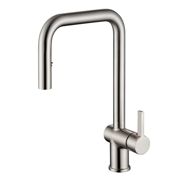 SUMERAIN 304 Stainless Steel Lead Free Kitchen Faucet in Brushed Nickel, Kitchen Sink Faucet with Pull Down Sprayer