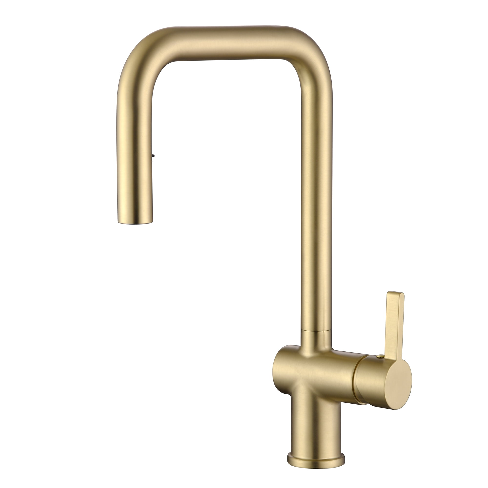 SUMERAIN Brushed Gold Kitchen Faucet with Sprayer, Stainless Steel Pull Down Kitchen Sink Faucet Lead Free