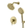 thumbnail image 1 of SUMERAIN Brushed Gold Shower Faucet with Handheld Filtered Shower Head, Shower System Set Rough in Valve Included, 1 of 13