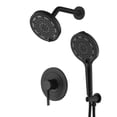 thumbnail image 1 of SUMERAIN Matte Black Shower System with High Pressure 6-Spray Handheld Filtered Shower Head, Shower Faucet Set with Rough in Valve, 1 of 12