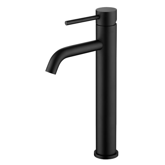 SUMERAIN Modern Bathroom Faucet for Vessel Sink, Matte Black Water-Saving Tall Bathroom Sink Faucet Single Handle Single Hole, High Quality 304 Stainless Steel