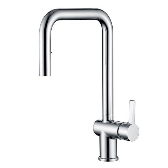 SUMERAIN Pull Down Sprayer Kitchen Faucet with Single Handle, Stainless Steel Lead Free Kitchen Sink Faucet, Chrome Finish