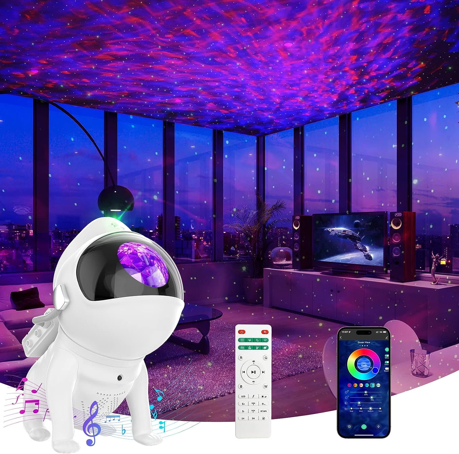 SUMKEA Star Projector, Space Dog, Nebulae Light - Walmart.com