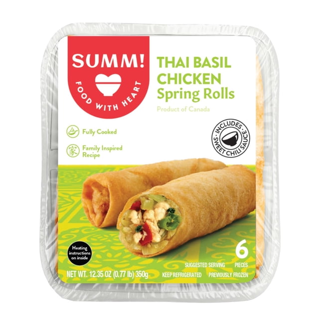 Appetizer Sticker SUMM! Thai Basil Chicken Spring Rolls, Fully Cooked Asian Appetizer ...